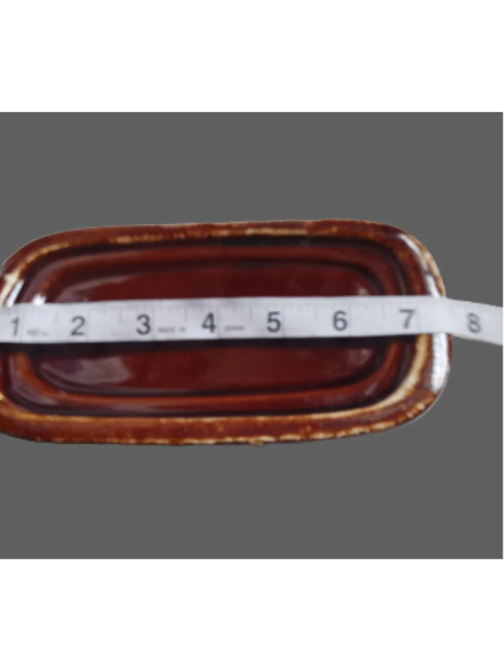 Vintage McCoy Butter Dish Brown Drip Glaze